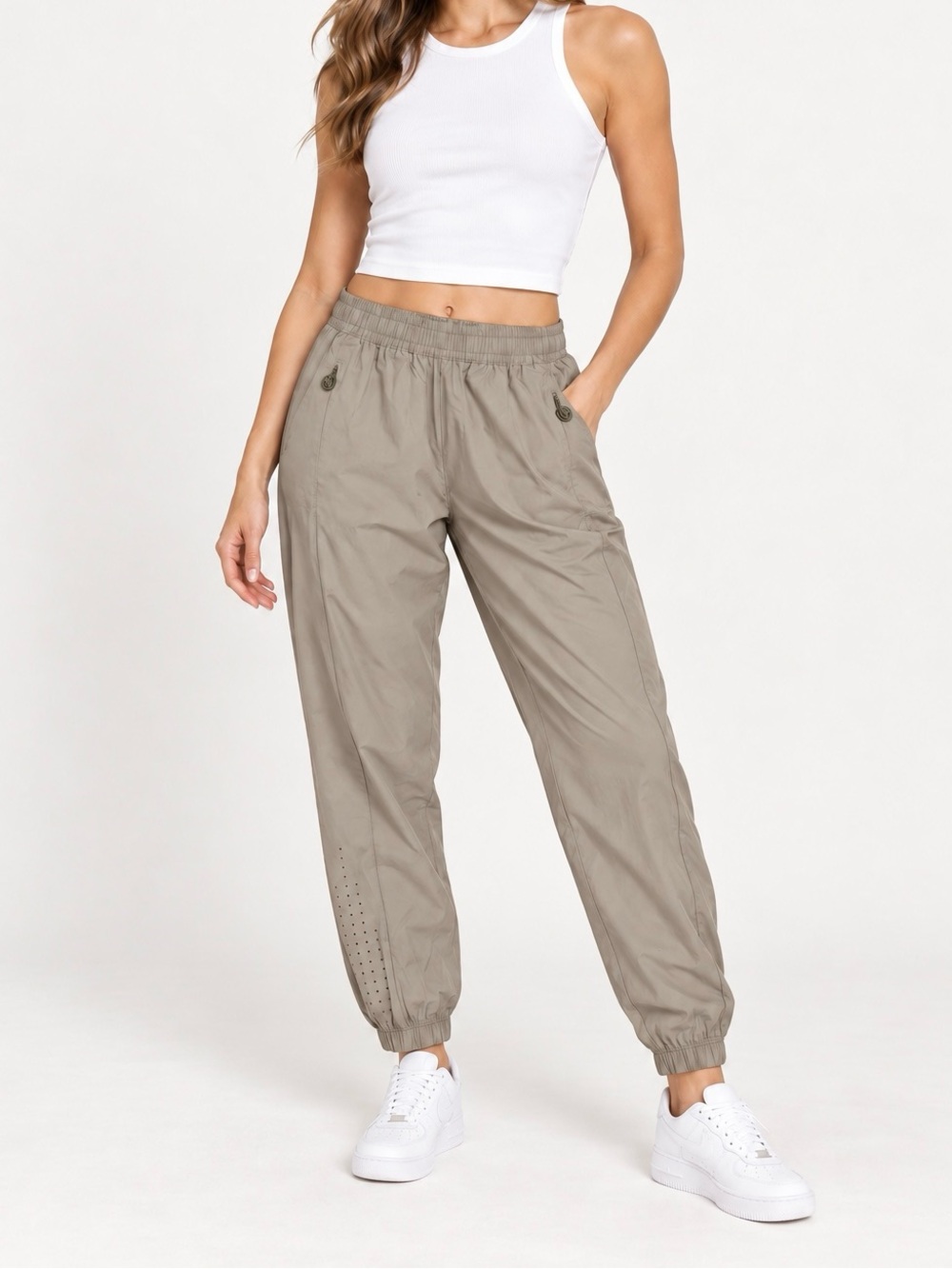 Victoria's Secret Taupe Elastic-Waist Joggers